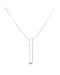 New Sterling Silver Vertical Bar Necklace