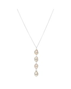 New Sterling Silver Freshwater Cultured Pearl 16" Necklace