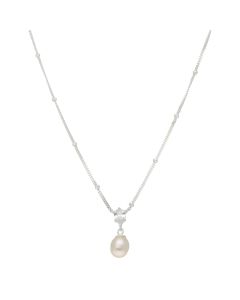 New Sterling Silver Freshwater Cultured Pearl Necklace