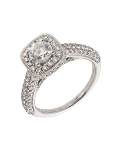 Pre-Owned 18ct White Gold 1.70 Carat Vera Wang Diamond Halo Ring