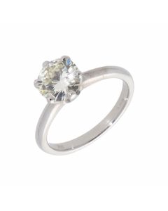 Pre-Owned 18ct White Gold 1.72 Carat Diamond Solitaire Ring