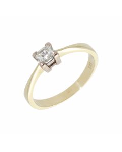 Pre-Owned 14ct Gold 0.36ct Princess Cut Diamond Solitaire Ring