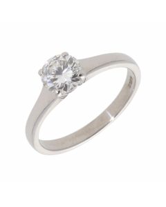 Pre-Owned 18ct White Gold 0.77 Carat Diamond Solitaire Ring
