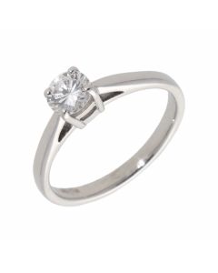 Pre-Owned 18ct White Gold 0.39 Carat Diamond Solitaire Ring