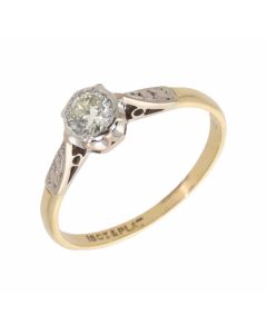 Pre-Owned Vintage 0.28 Carat Diamond Solitaire Ring
