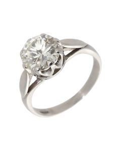 Pre-Owned 18ct White Gold 1.83 Carat Diamond Solitaire Ring