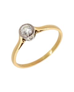 Pre-Owned 18ct Yellow Gold 0.34 Carat Diamond Solitaire Ring