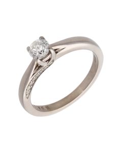 Pre-Owned 18ct White Gold 0.40ct Diamond Solitaire Ring