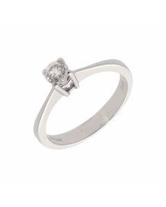 Pre-Owned 14ct White Gold 0.25 Carat Diamond Solitaire Ring
