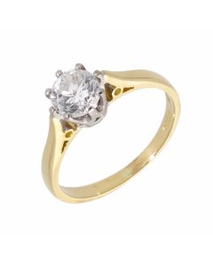 Pre-Owned 18ct Yellow Gold 0.80 Carat Diamond Solitaire Ring
