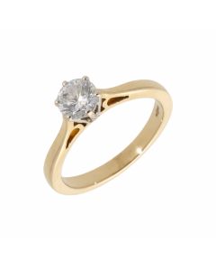 Pre-Owned 18ct Yellow Gold 0.77 Carat Diamond Solitaire Ring
