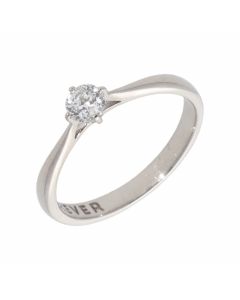 Pre-Owned 18ct Gold 0.28 Carat Forever Diamond Solitaire Ring