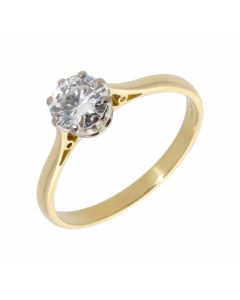 Pre-Owned 18ct Yellow Gold 0.73 Carat Diamond Solitaire Ring