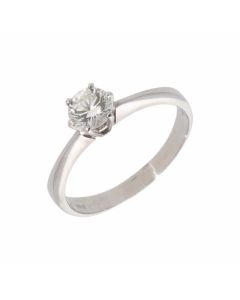 Pre-Owned 14ct White Gold 0.50 Carat Diamond Solitaire Ring
