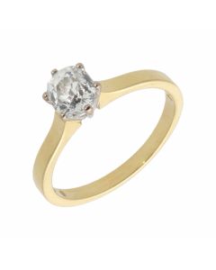 Pre-Owned 18ct Yellow Gold Old Cut Diamond Solitaire Ring