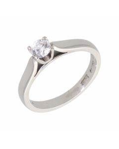 Pre-Owned Platinum 0.34 Carat Diamond Solitaire Ring