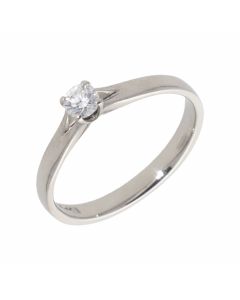 Pre-Owned 9ct White Gold 0.24 Carat Diamond Solitaire Ring
