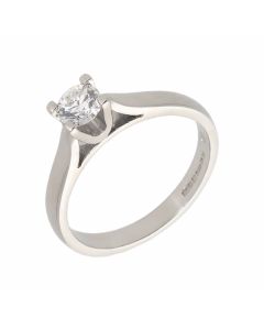 Pre-Owned 18ct White Gold 0.35 Carat Diamond Solitaire Ring