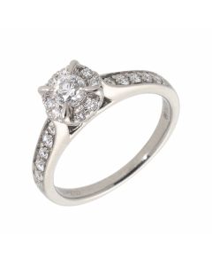 Pre-Owned 18ct White Gold 0.32 Carat Diamond Halo Ring