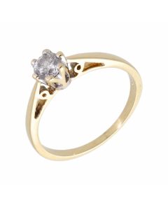 Pre-Owned 9ct Yellow Gold 0.50 Carat Diamond Solitaire Ring