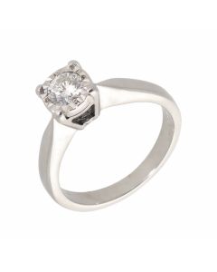 Pre-Owned 18ct White Gold 0.33 Carat Diamond Solitaire Ring