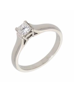 Pre-Owned 14ct White Gold 0.43 Carat Diamond Solitaire Ring