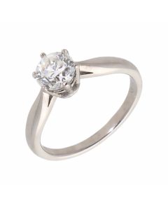 Pre-Owned 18ct White Gold 0.68 Carat Diamond Solitaire Ring