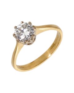 Pre-Owned 18ct Yellow Gold 1.06 Carat Diamond Solitaire Ring