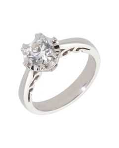 Pre-Owned 18ct White Gold GIA 0.80ct Diamond Solitaire Ring