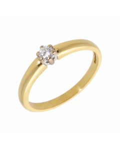 Pre-Owned 18ct Yellow Gold 0.15 Carat Diamond Solitaire Ring