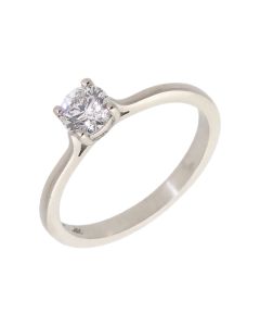 Pre-Owned 18ct White Gold 0.48 Carat Diamond Solitaire Ring