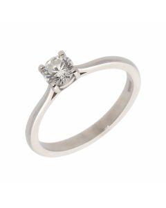 Pre-Owned 18ct White Gold 0.40 Carat Diamond Solitaire Ring