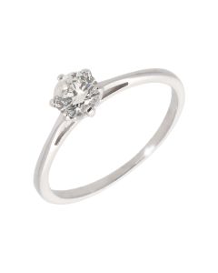 Pre-Owned 18ct White Gold 0.55 Carat Diamond Solitaire Ring