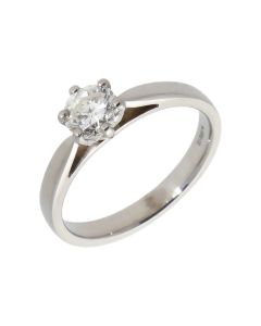 Pre-Owned Platinum 0.50 Carat Diamond Solitaire Ring