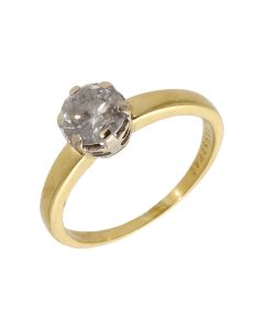 Pre-Owned 14ct Yellow Gold 0.99 Carat Diamond Solitaire Ring
