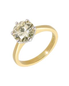 Pre-Owned 18ct Yellow Gold 2.34 Carat Diamond Solitaire Ring