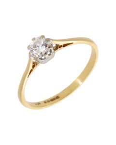 Pre-Owned 18ct Yellow Gold 0.30 Carat Diamond Solitaire Ring