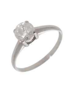 Pre-Owned 18ct White Gold 1.39 Carat Diamond Solitaire Ring