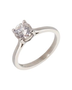 Pre-Owned 18ct White Gold 1.08 Carat Diamond Solitaire Ring