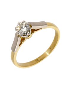 Pre-Owned 14ct Gold 0.44 Carat Diamond Solitaire Ring