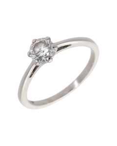 Pre-Owned 18ct White Gold 0.66 Carat Diamond Solitaire Ring