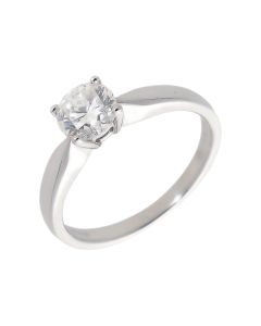 Pre-Owned 18ct White Gold 0.70 Carat Diamond Solitaire Ring