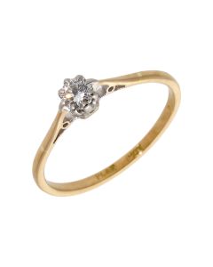 Pre-Owned 18ct Yellow Gold 0.27 Carat Diamond Solitaire Ring