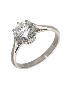 Pre-Owned 14ct White Gold 1.30 Carat Diamond Solitaire Ring