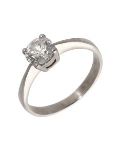 Pre-Owned 18ct White Gold 0.75 Carat Diamond Solitaire Ring