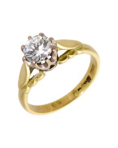 Pre-Owned 18ct Yellow Gold 0.59 Carat Diamond Solitaire Ring