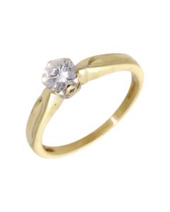 Pre-Owned 9ct Yellow Gold 0.49 Carat Diamond Solitaire Ring