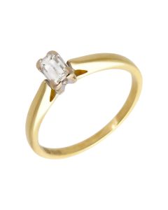 Pre-Owned 18ct Yellow Gold 0.35 Carat Diamond Solitaire Ring