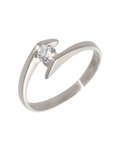 Pre-Owned 18ct Gold 0.21 Carat Diamond Solitaire Twist Ring