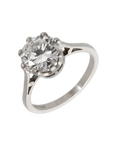 Pre-Owned Platinum 1.55 Carat Diamond Solitaire Ring